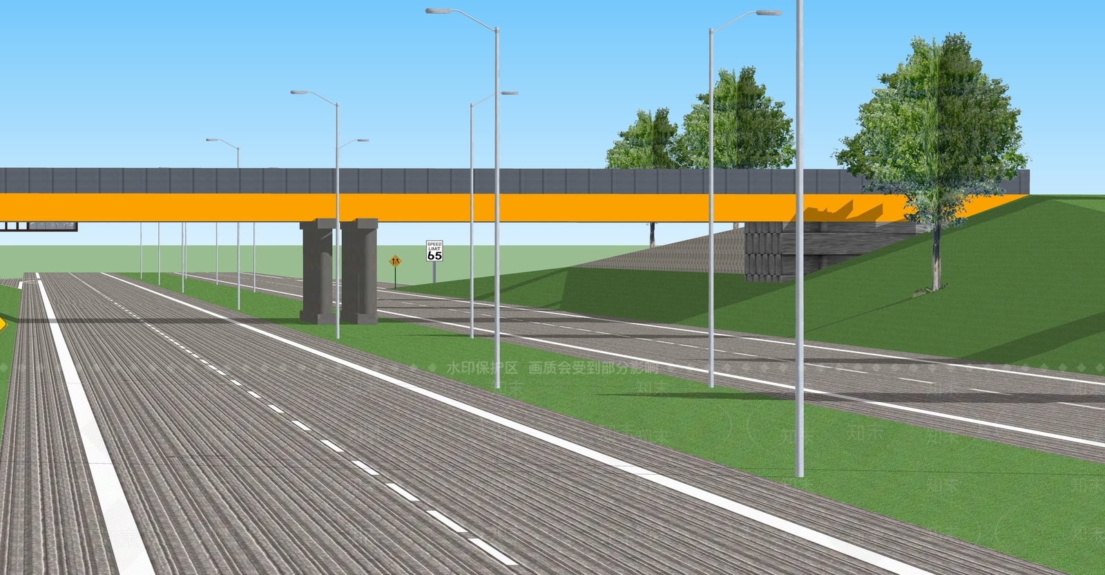 现代道路SU模型下载【ID:1185753833】