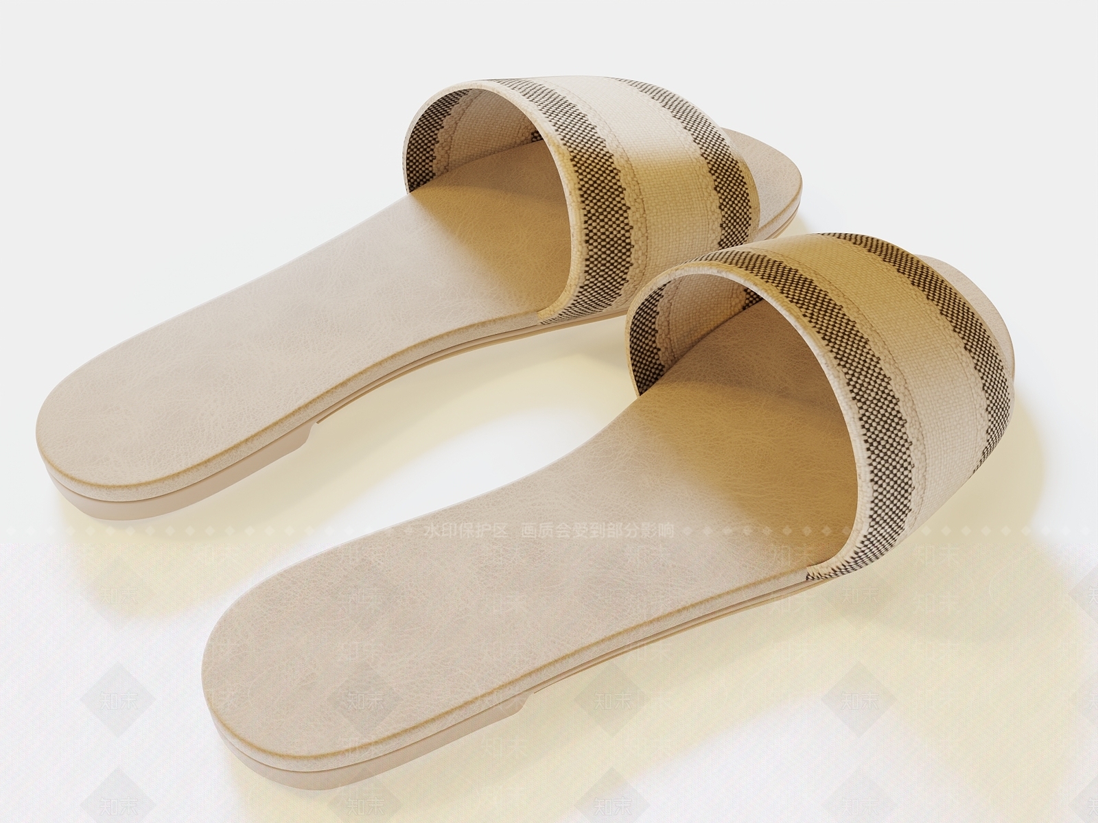 现代衣服3D模型渲染效果图