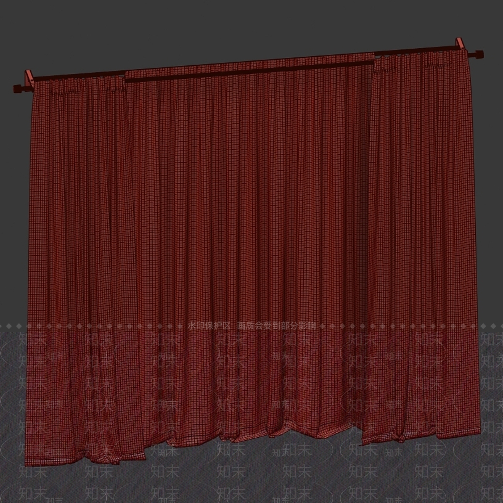 通用窗帘3D模型下载【ID:1185754350】