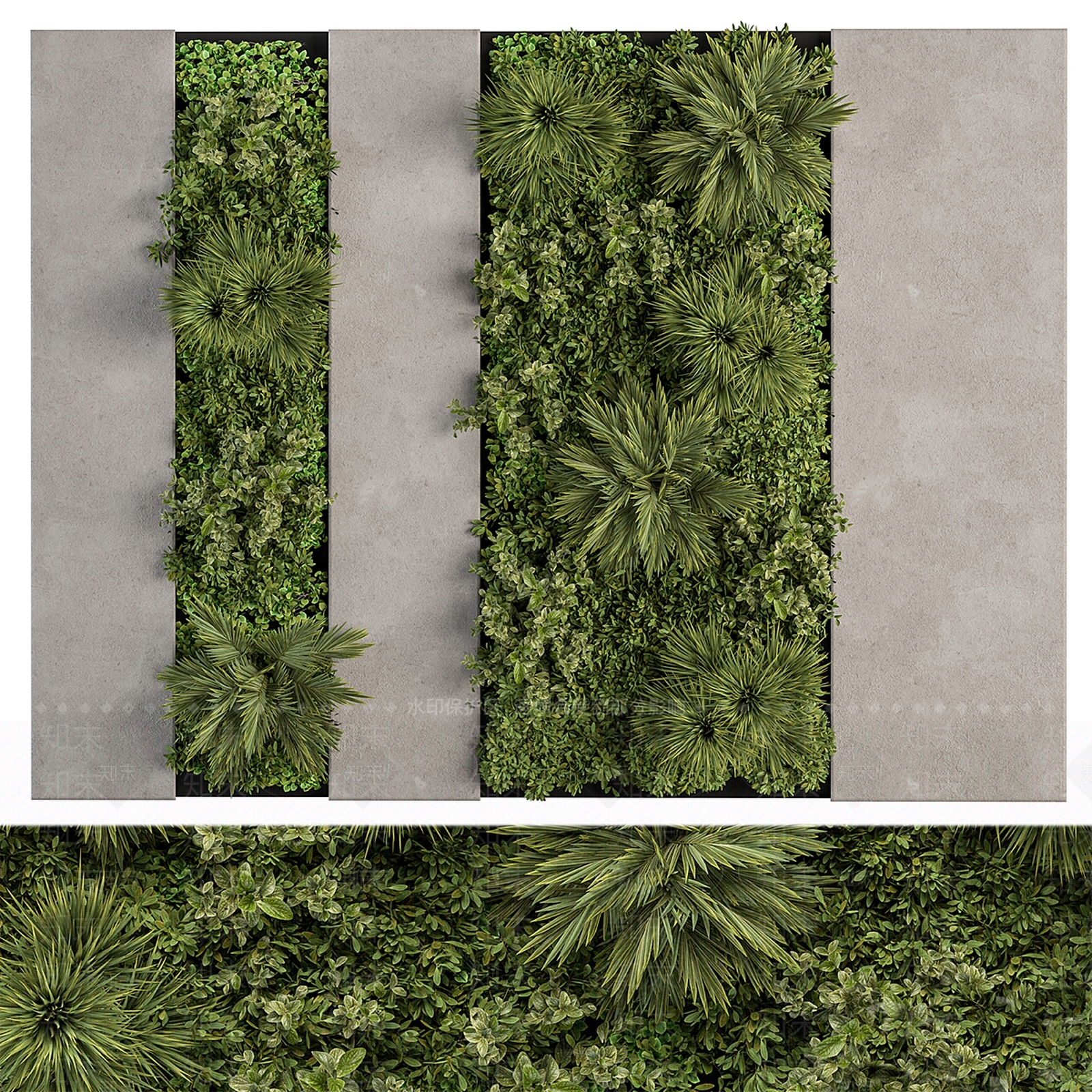 绿植墙3D模型下载【ID:1185754815】