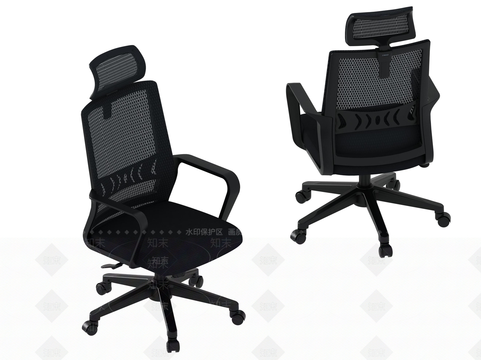 现代办公椅3D模型下载【ID:1185754957】