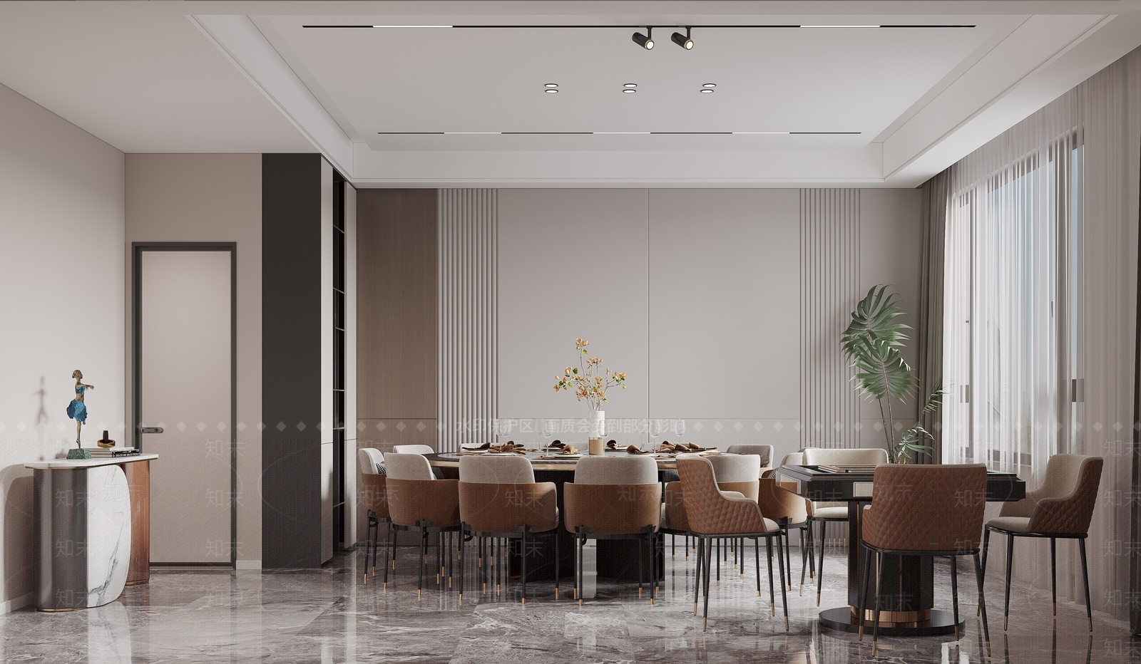 现代西餐厅3D模型下载【ID:1215018110】