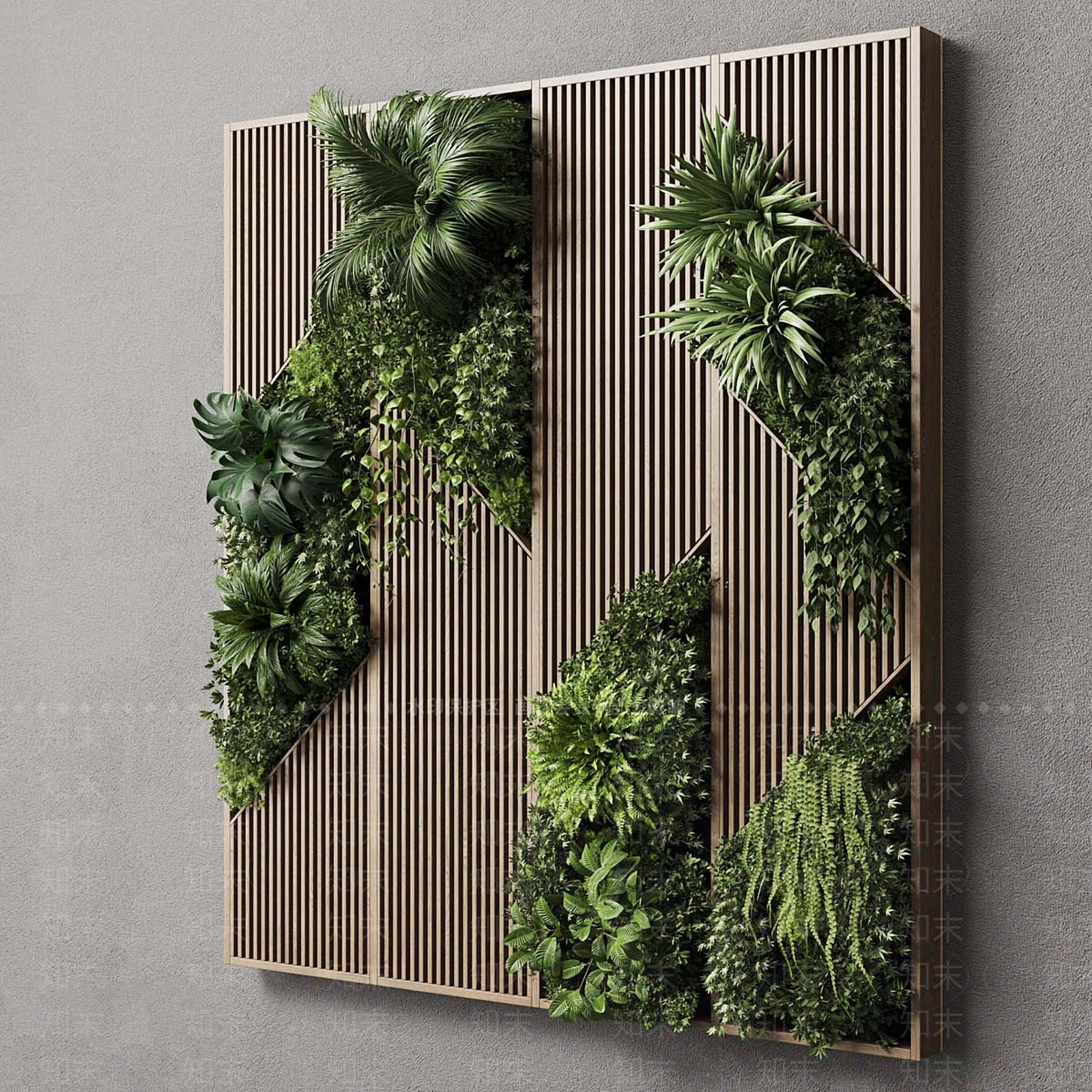 绿植墙3D模型下载【ID:1185760671】