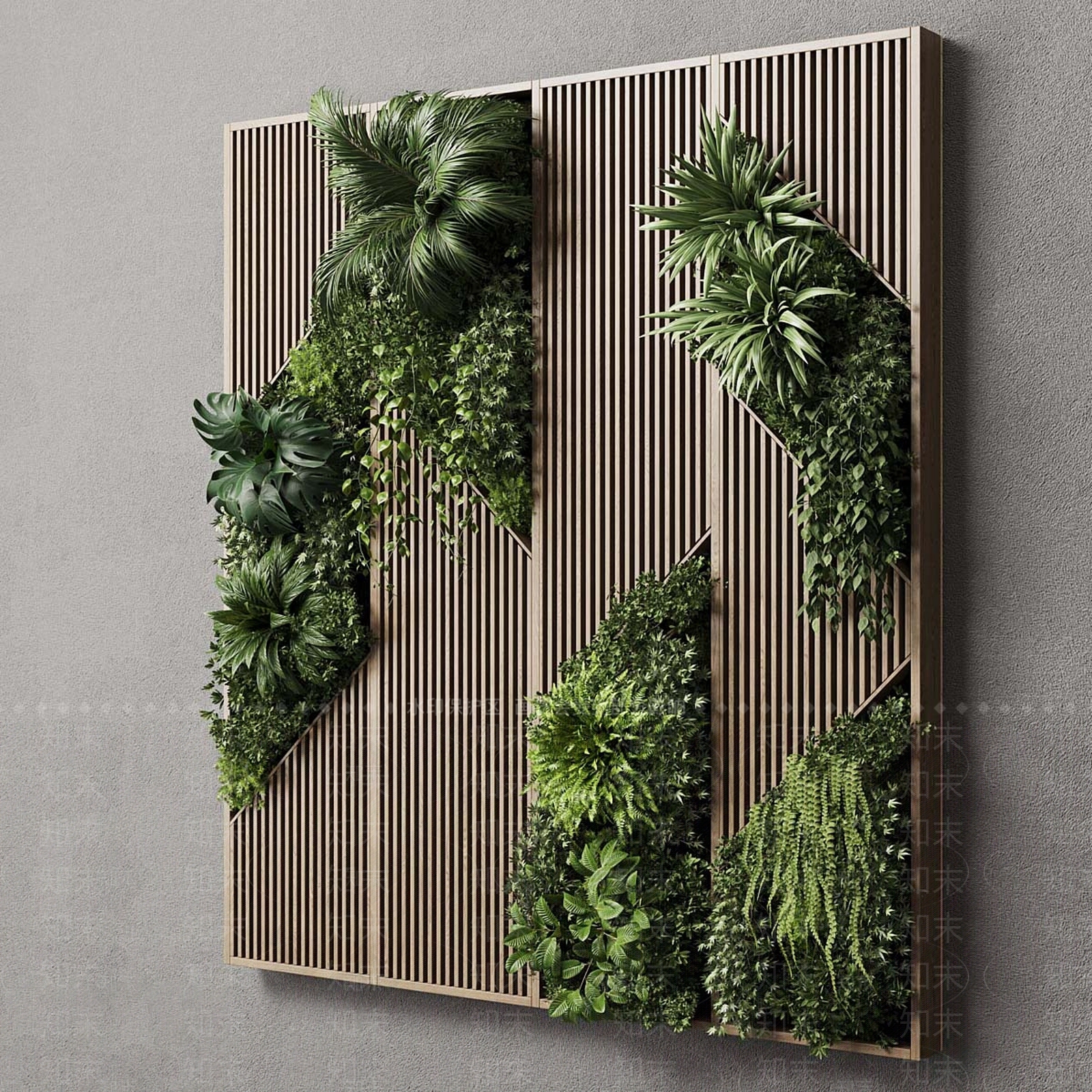 绿植墙SU模型下载【ID:1185766674】