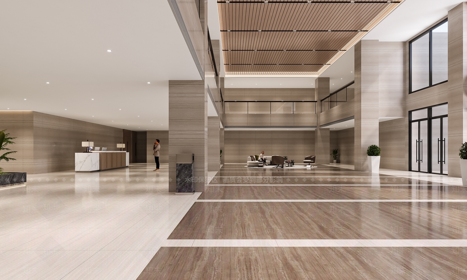 新中式办公大厅3D模型下载【ID:1185757861】