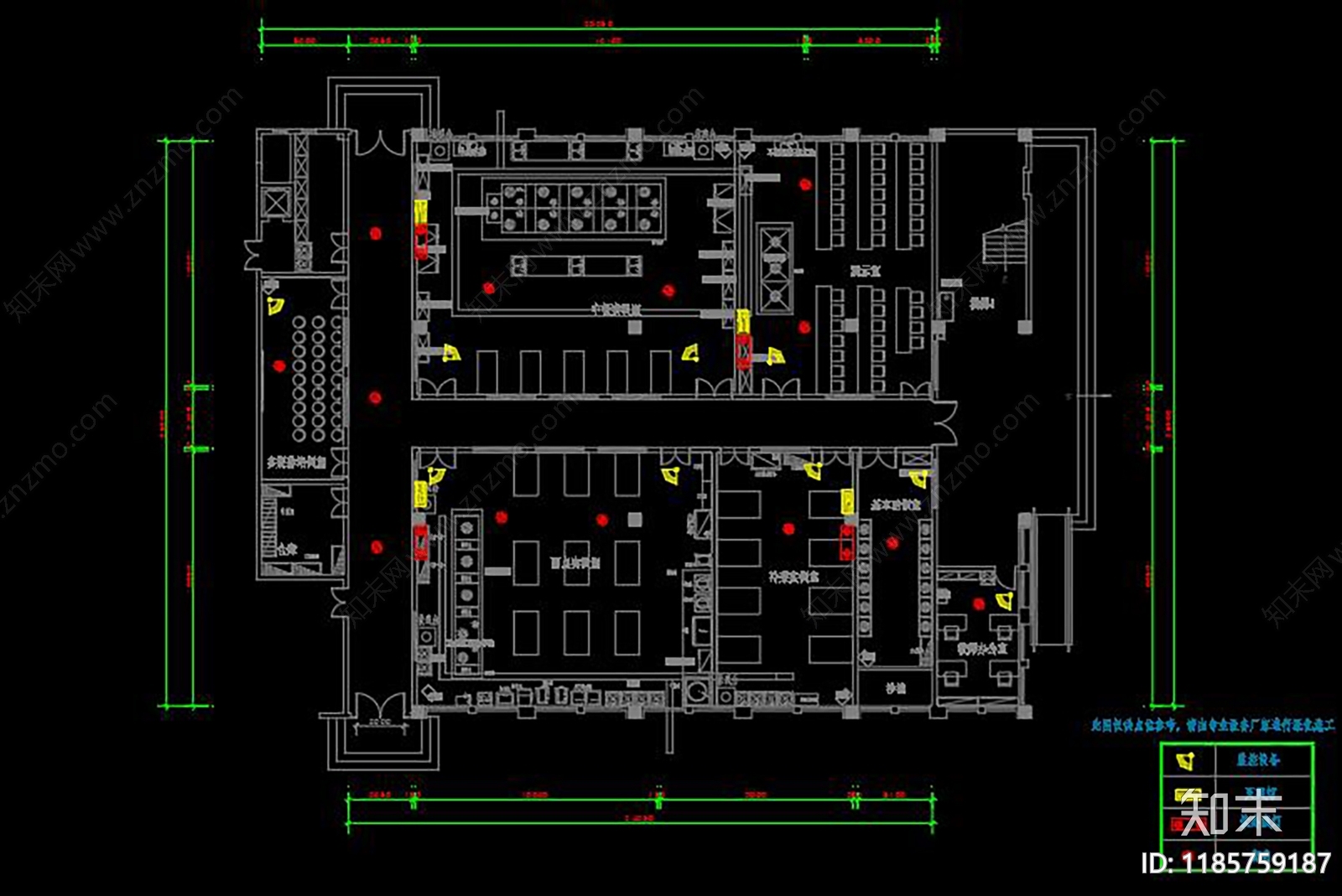 现代培训中心cad施工图下载【ID:1185759187】