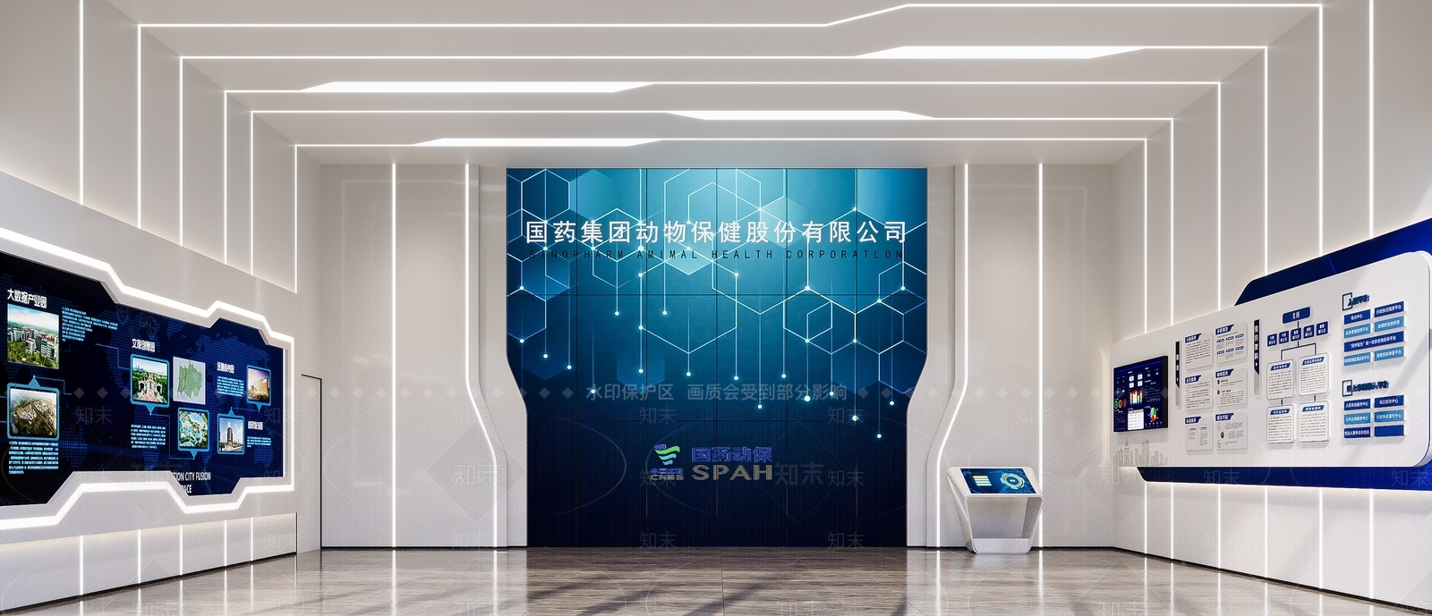 现代办公大厅3D模型下载【ID:1185758625】