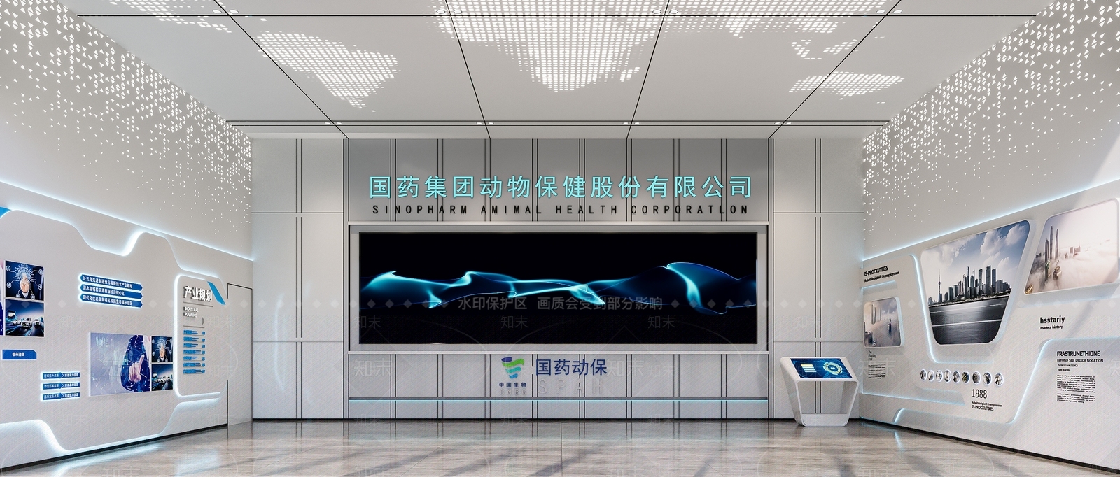 现代办公大厅3D模型下载【ID:1185758625】