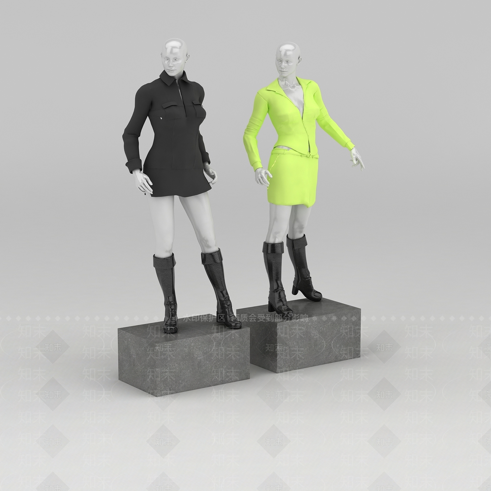 现代妆台妆凳3D模型下载【ID:1185762650】
