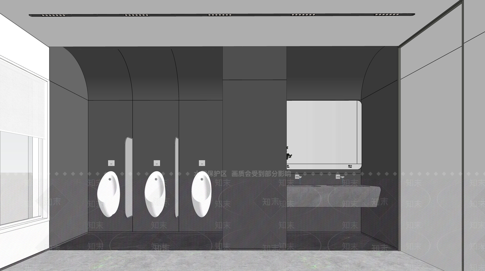 现代公共卫生间SU模型下载【ID:1185763193】
