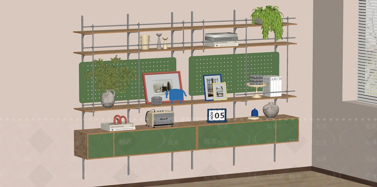 现代置物架SU模型下载【ID:1185763658】