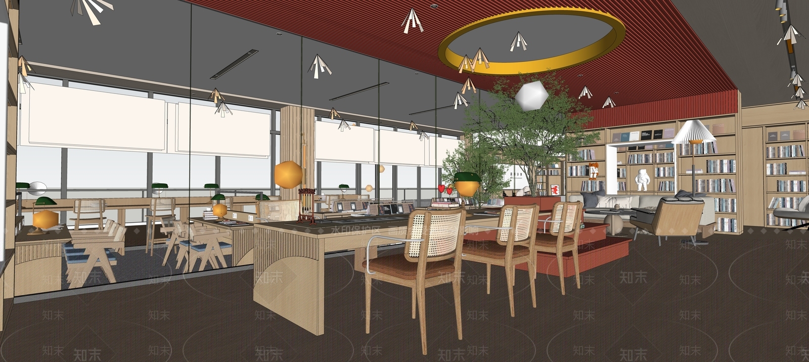 现代书店SU模型下载【ID:1185766909】