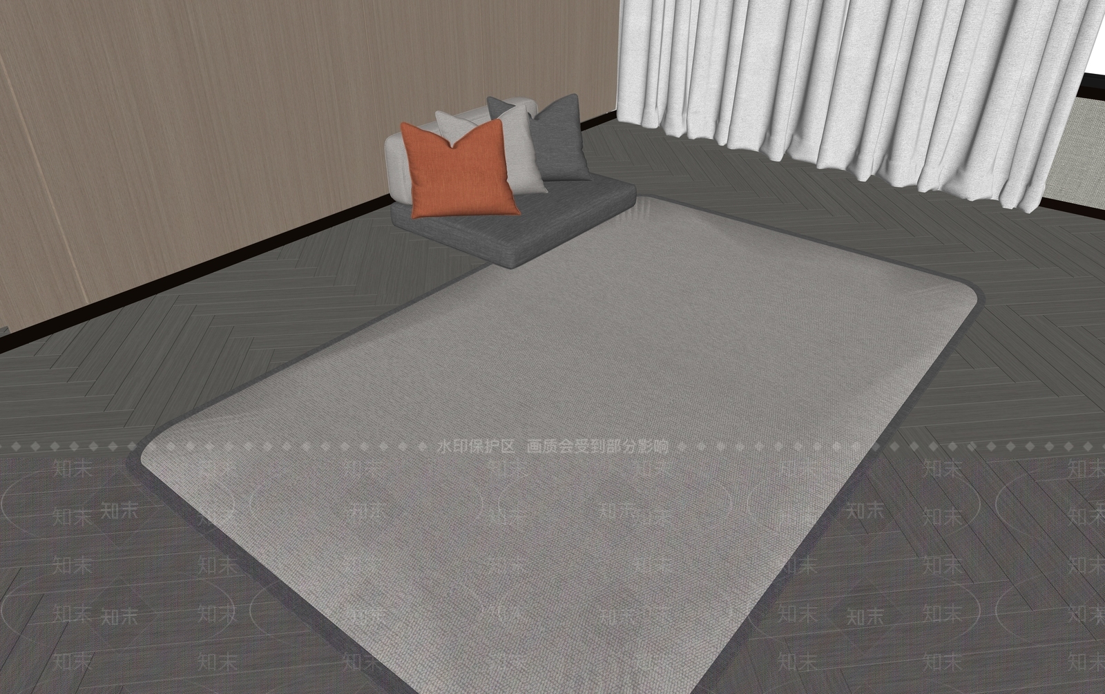 现代地毯SU模型下载【ID:1185767228】