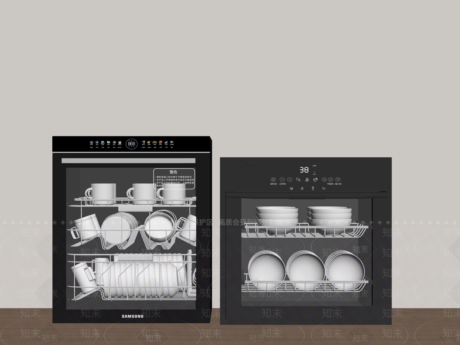 洗碗机SU模型下载【ID:1185778431】