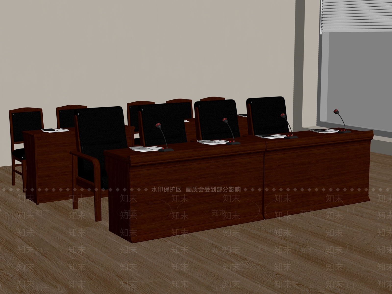 现代会议桌椅SU模型下载【ID:1185778926】