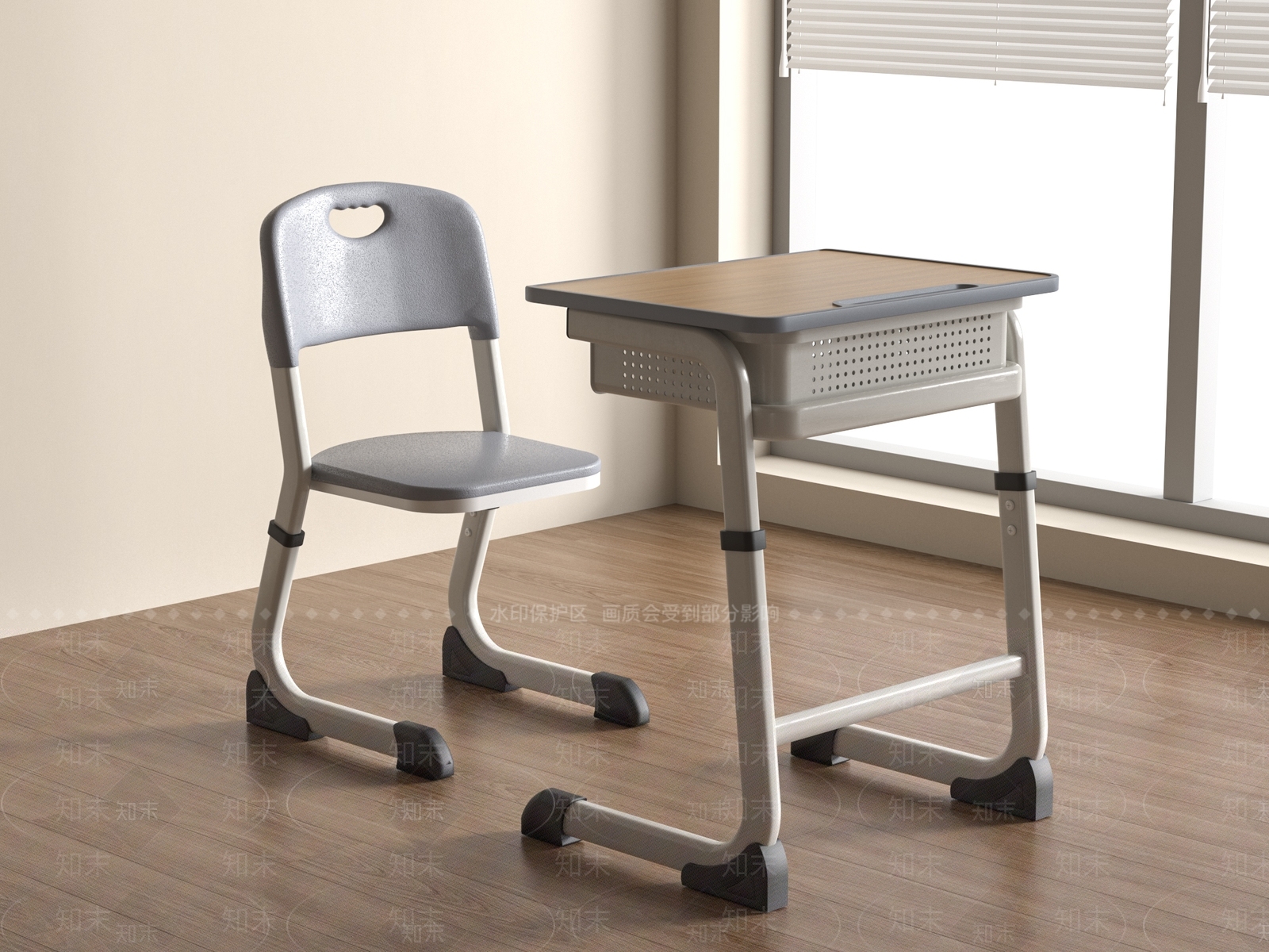 现代儿童桌椅SU模型下载【ID:1185779160】