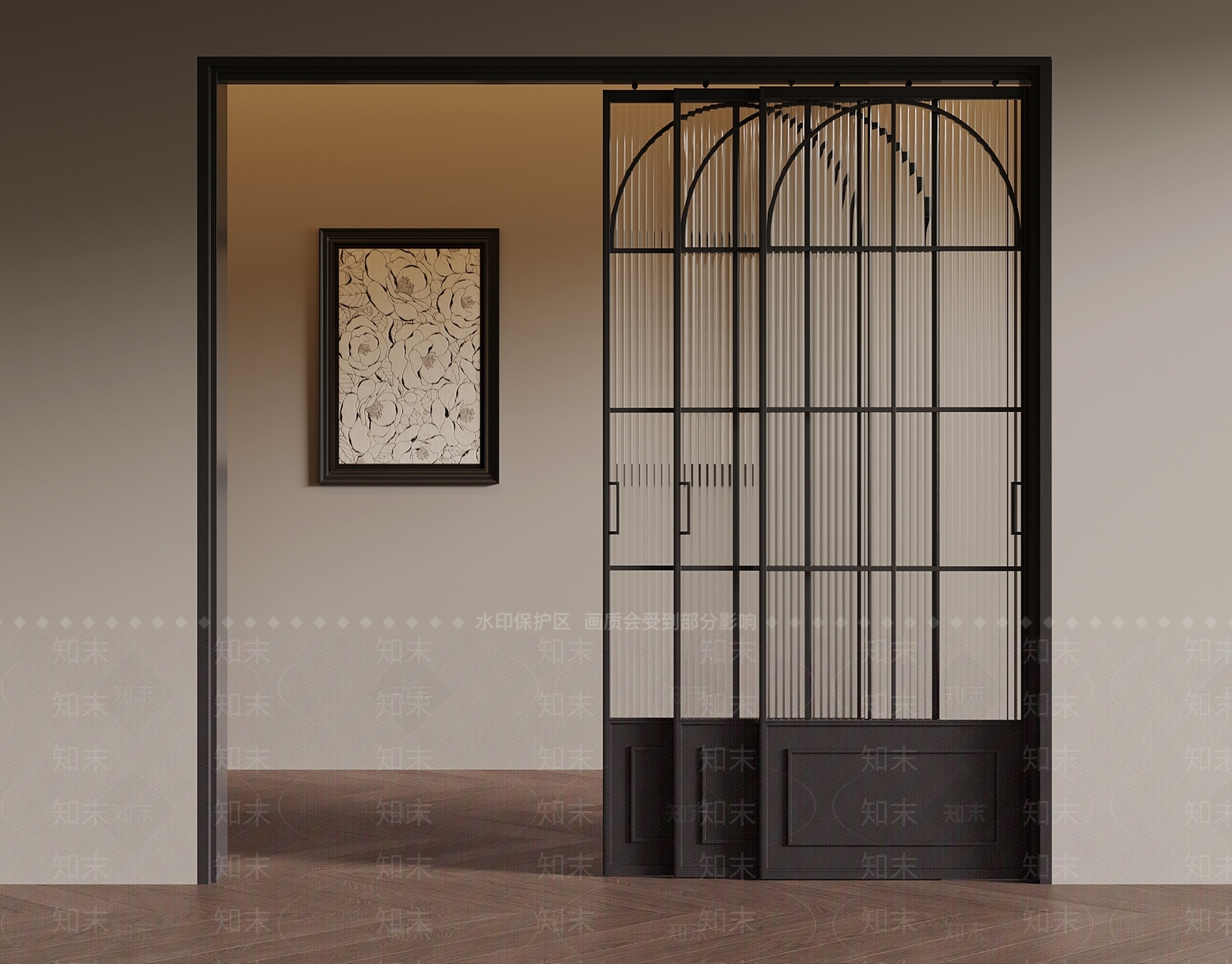 现代推拉门3D模型下载【ID:1185781125】