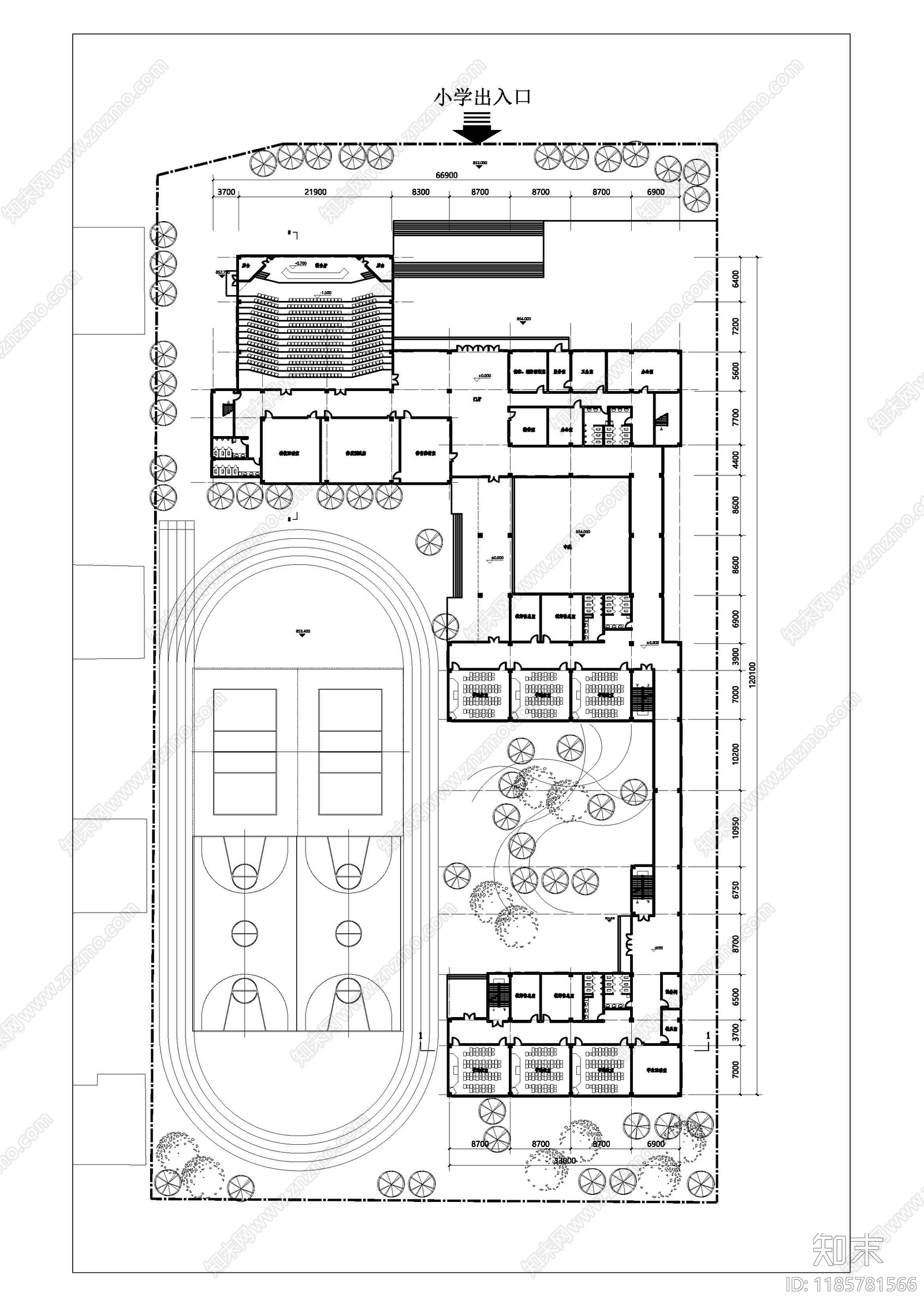 现代学校建筑施工图下载【ID:1185781566】