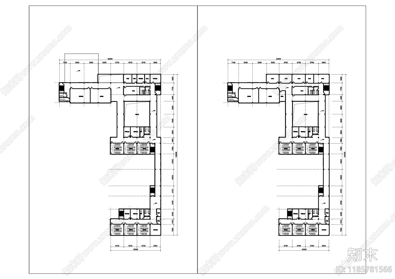 现代学校建筑cad施工图下载【ID:1185781566】