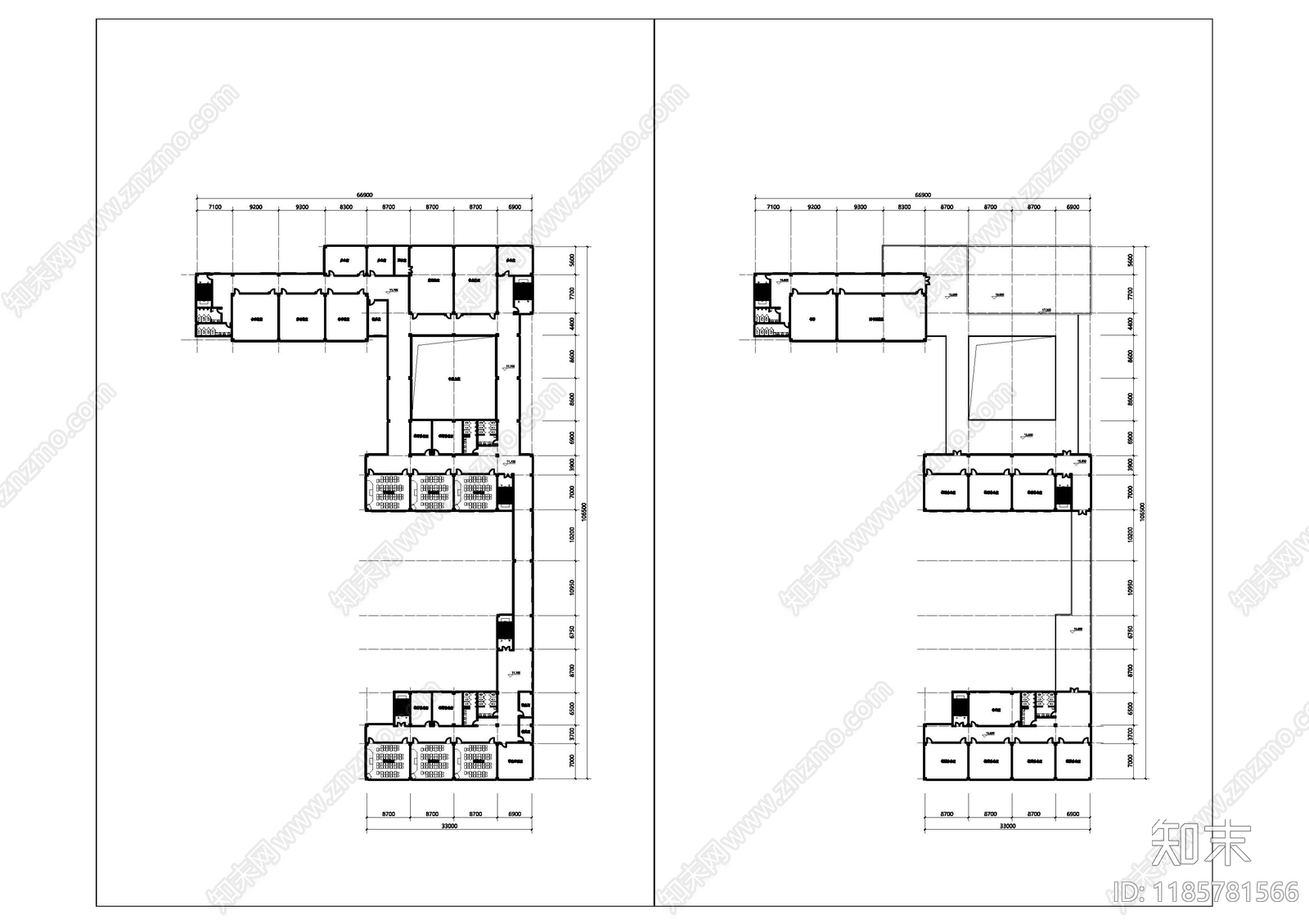 现代学校建筑cad施工图下载【ID:1185781566】