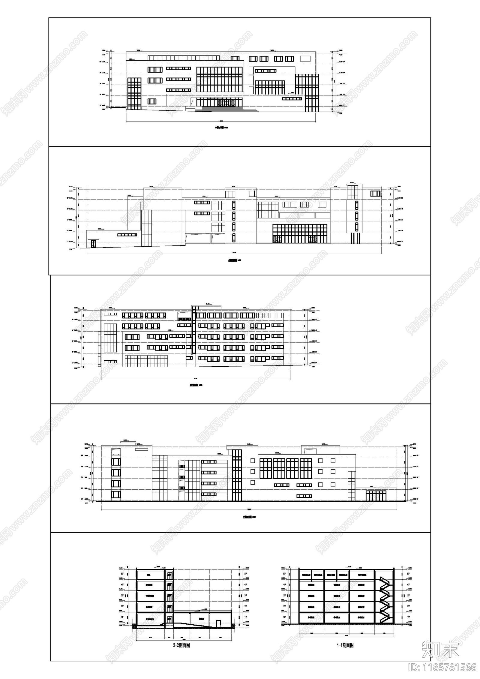 现代学校建筑cad施工图下载【ID:1185781566】