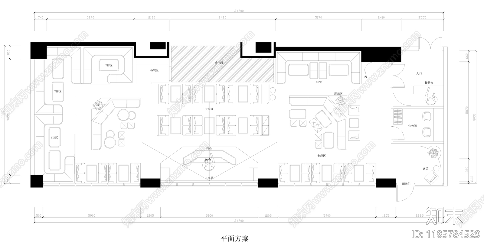 现代酒吧施工图下载【ID:1185784529】