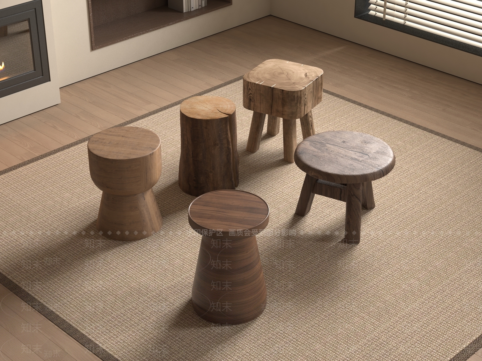 其他凳子SU模型下载【ID:1185786126】