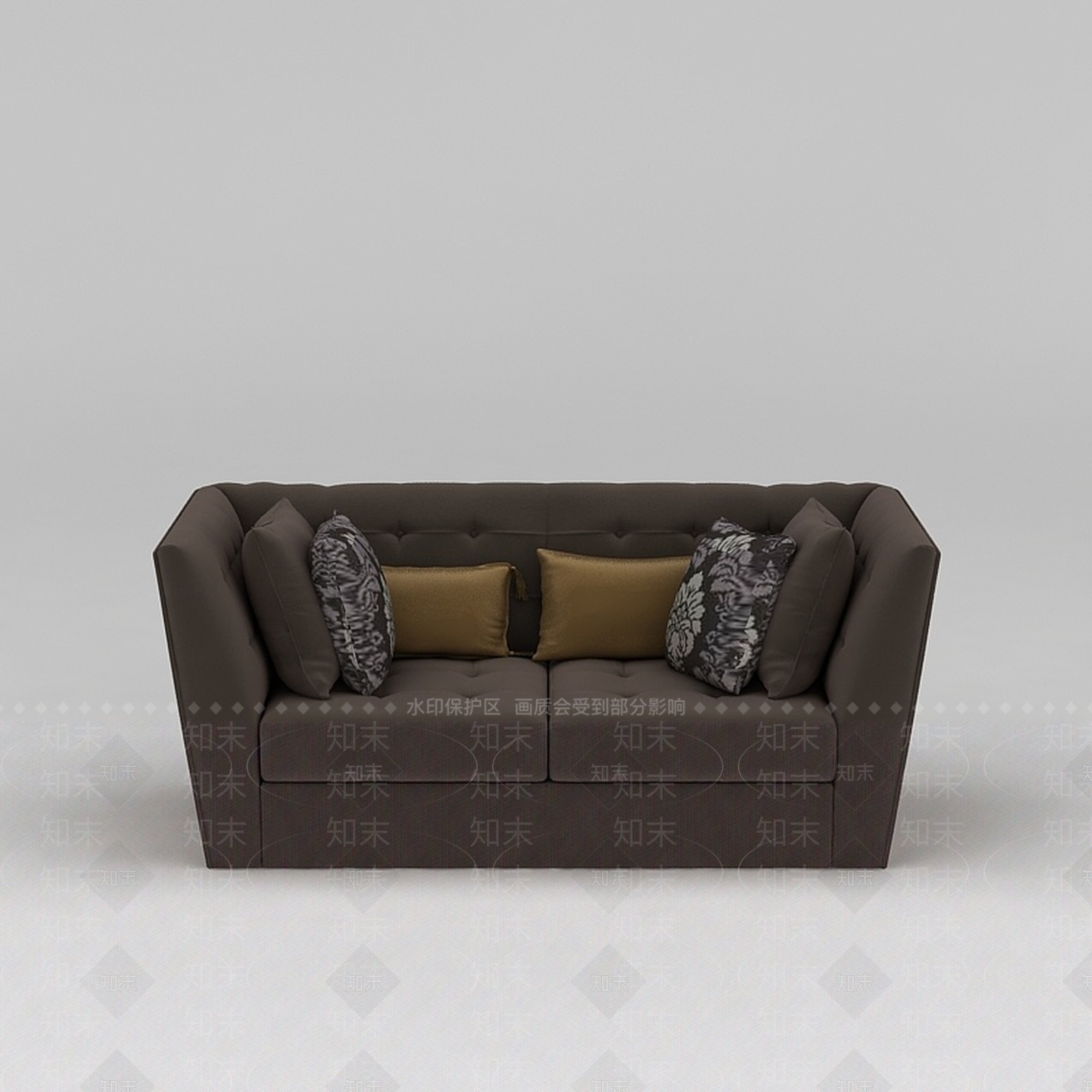 现代双人沙发3D模型下载【ID:1185786940】