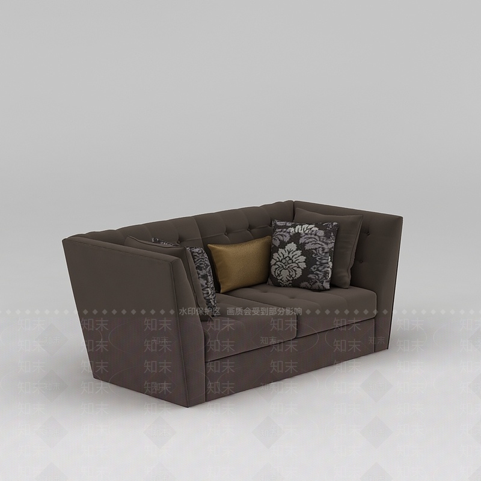 现代双人沙发3D模型下载【ID:1185786940】