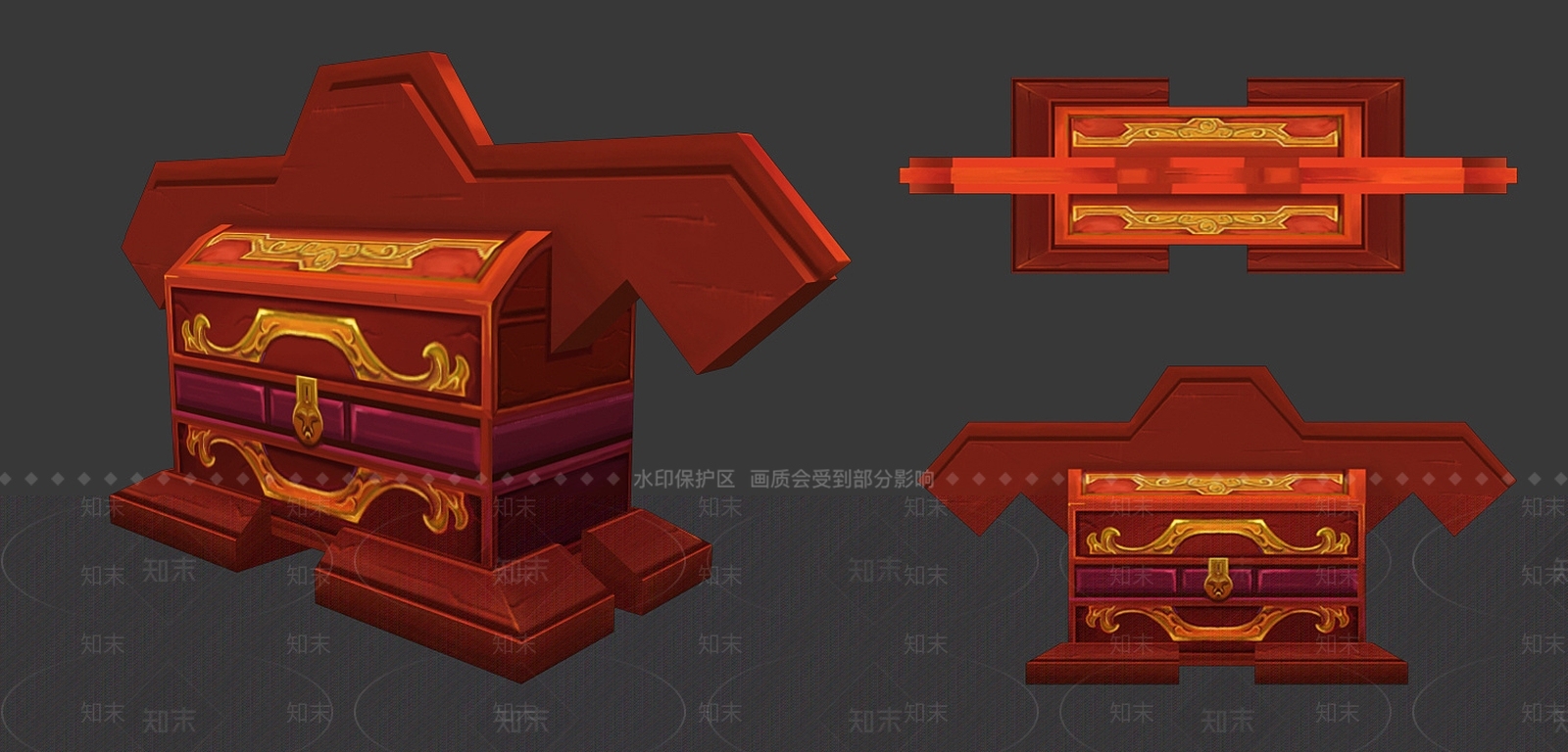 现代妆台妆凳3D模型下载【ID:1186363855】