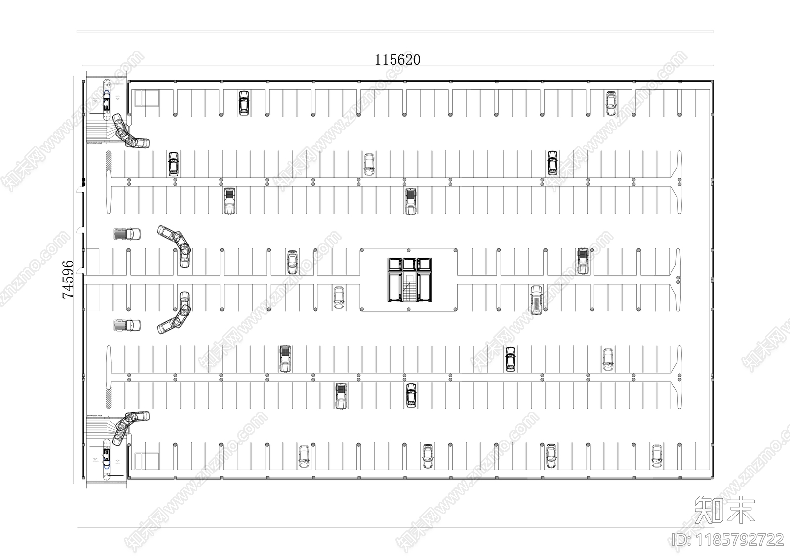 现代停车场施工图下载【ID:1185792722】