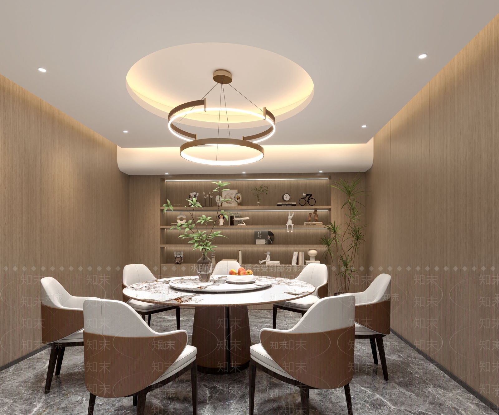 新中式中餐厅3D模型下载【ID:1185793336】