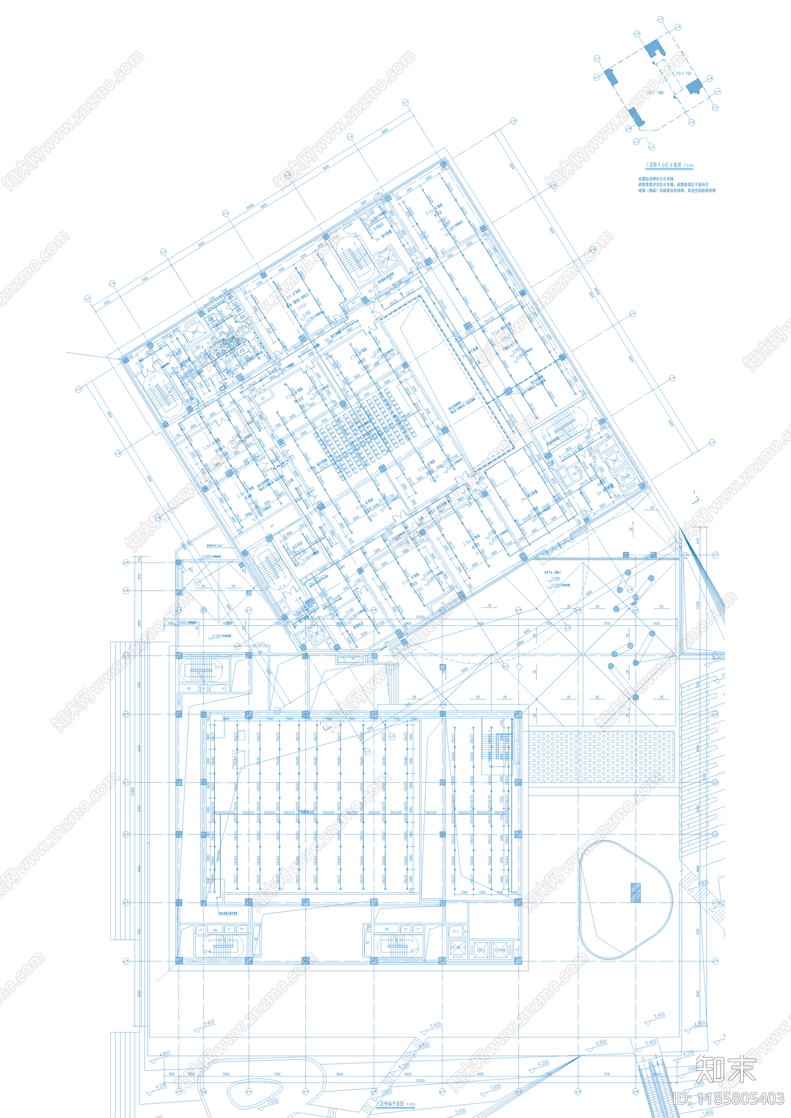 建筑给排水施工图下载【ID:1185805403】