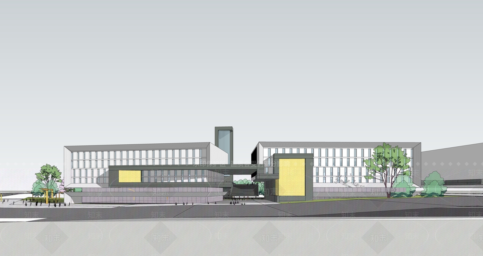 现代简约厂房SU模型下载【ID:1185806370】