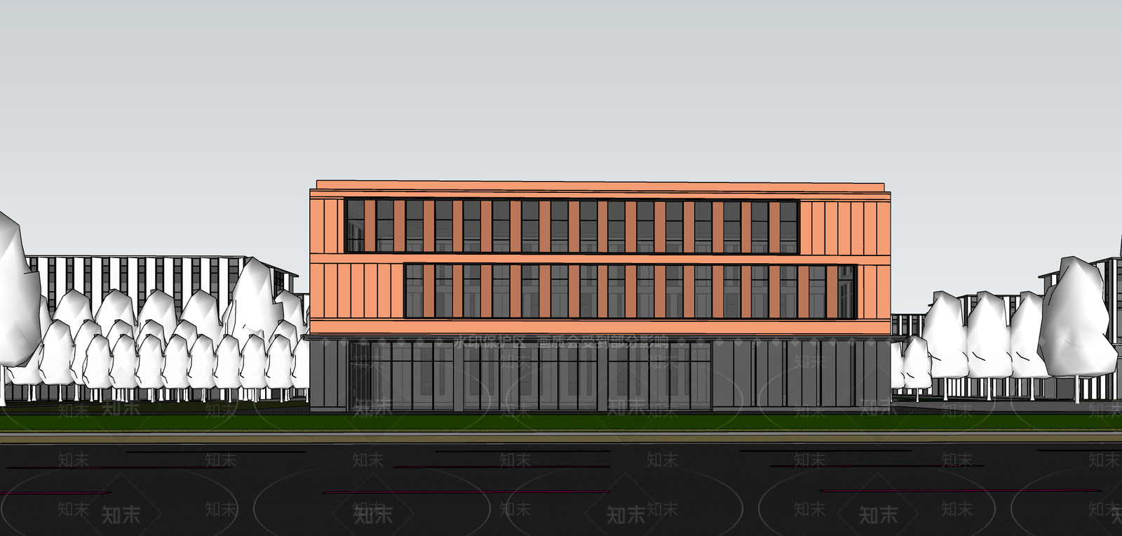现代厂房SU模型下载【ID:1185808724】