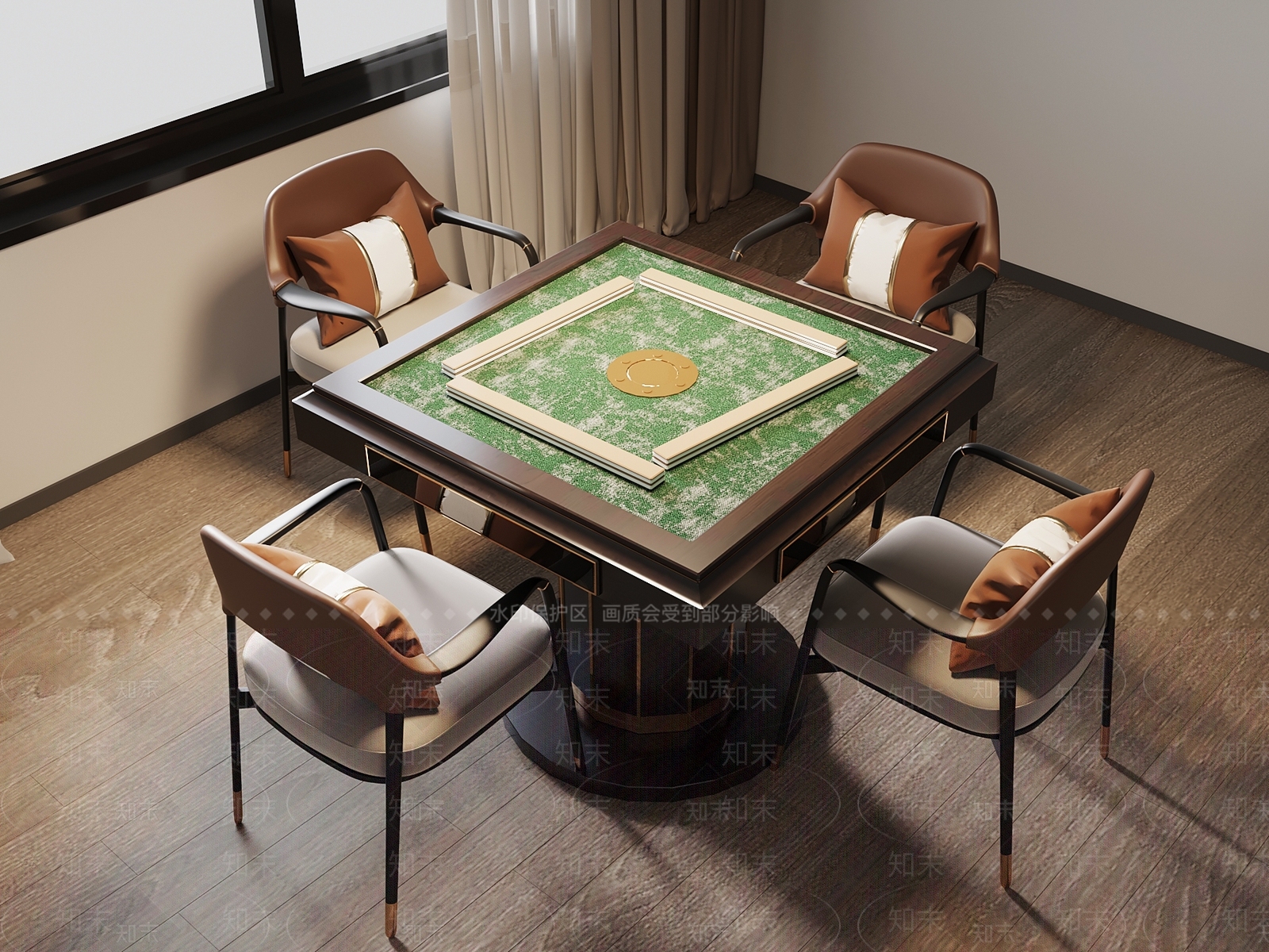 麻将桌3D模型下载【ID:1185808703】