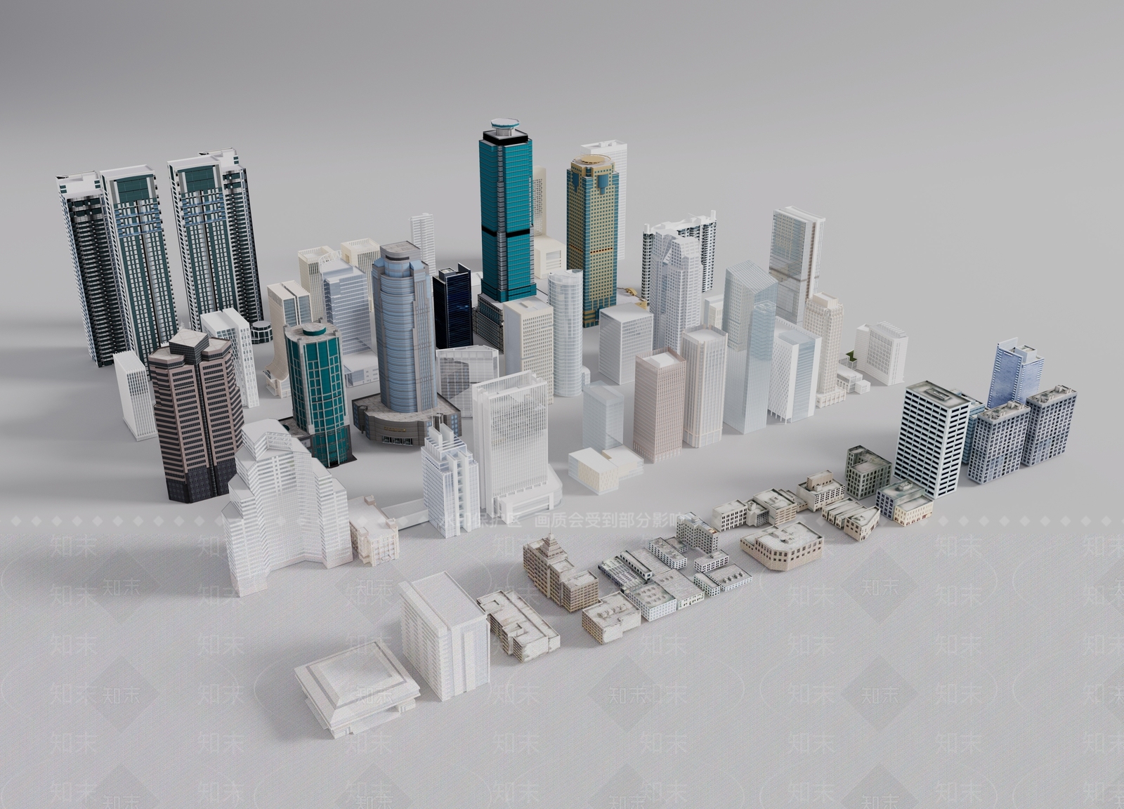 现代简约鸟瞰规划3D模型下载【ID:1185808868】
