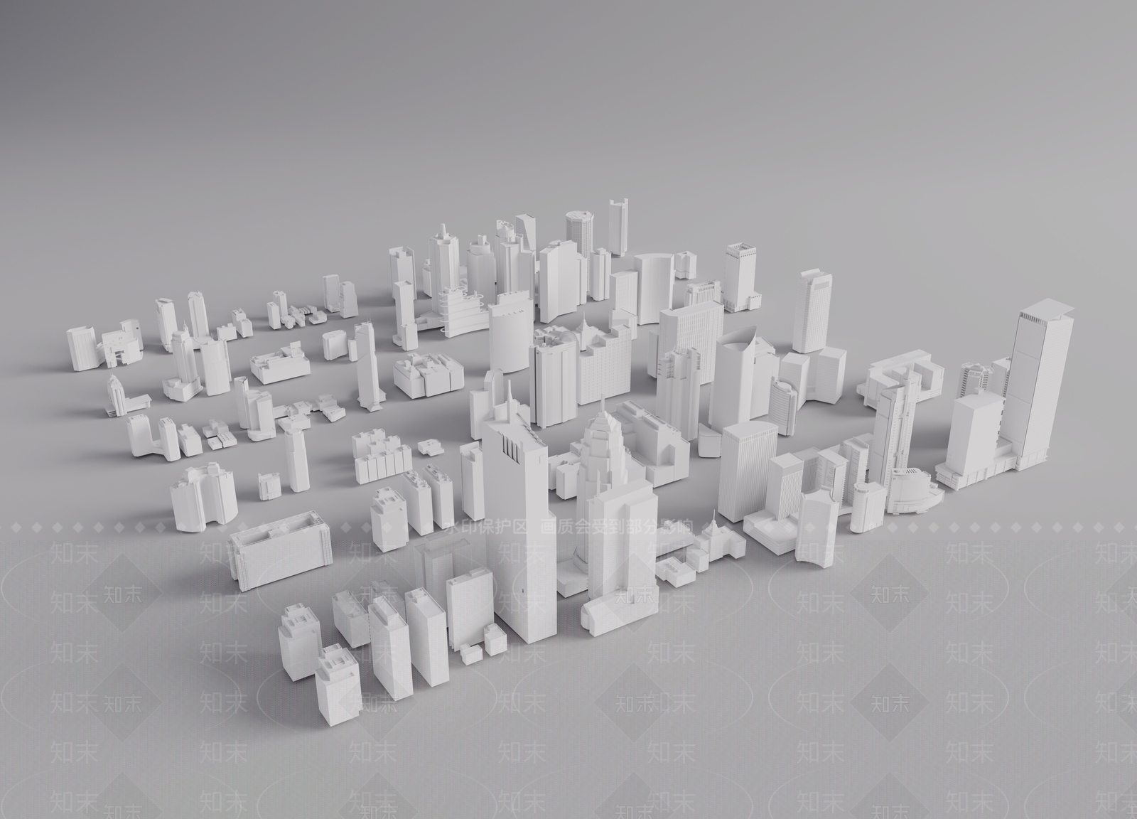 现代简约鸟瞰规划3D模型下载【ID:1185809083】