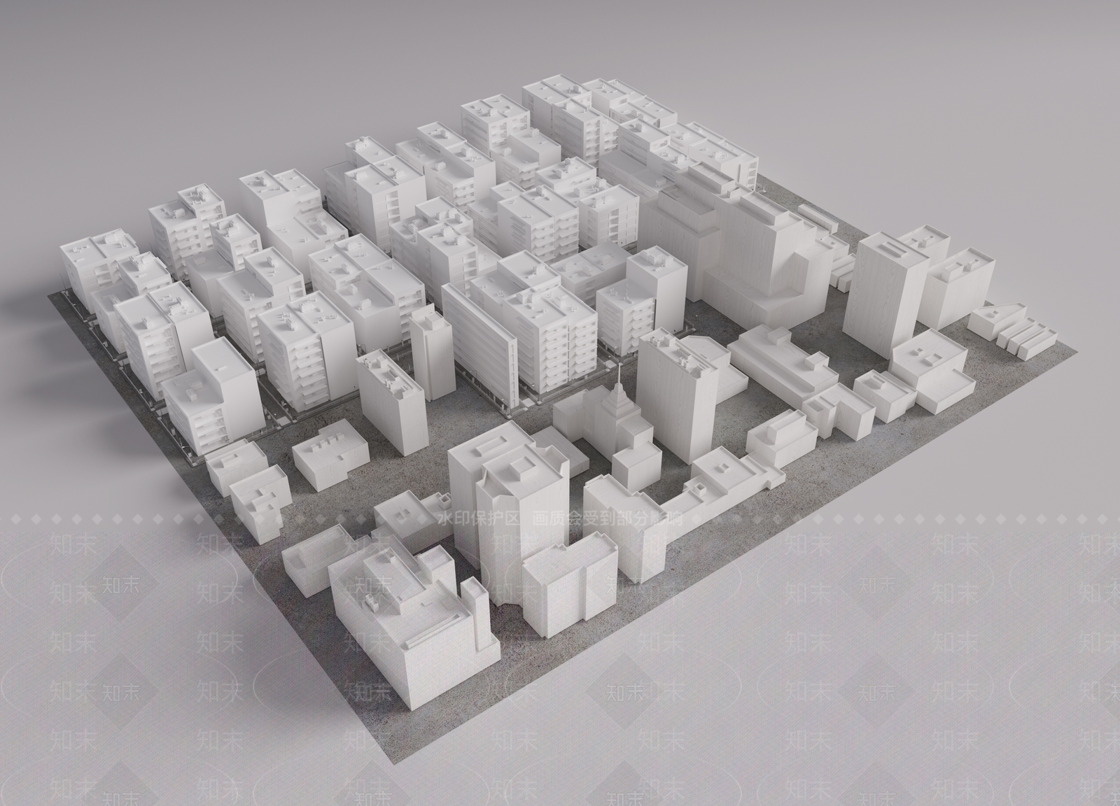 现代简约鸟瞰规划3D模型下载【ID:1185809272】