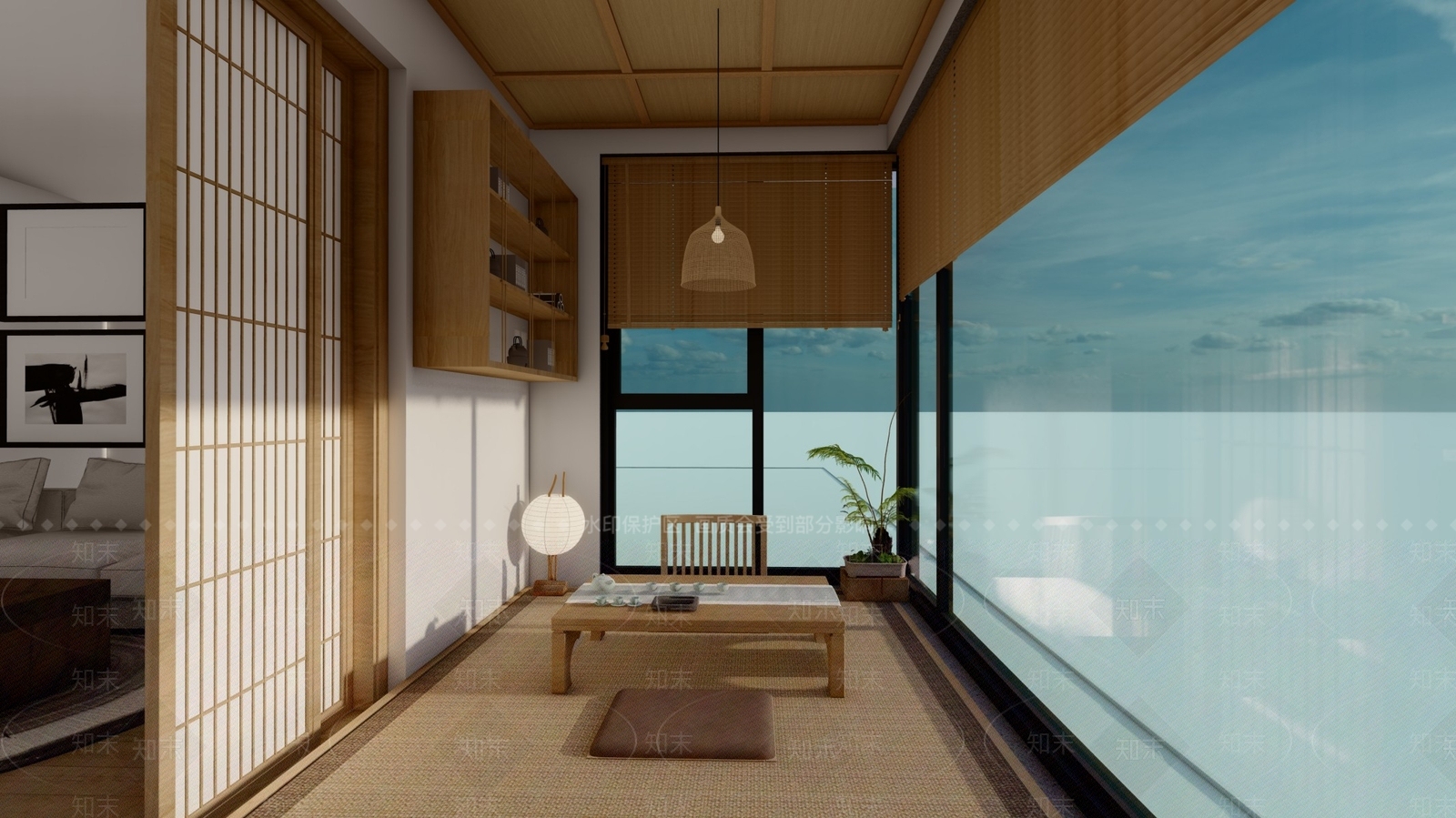 日式中式茶室SU模型下载【ID:1185810243】