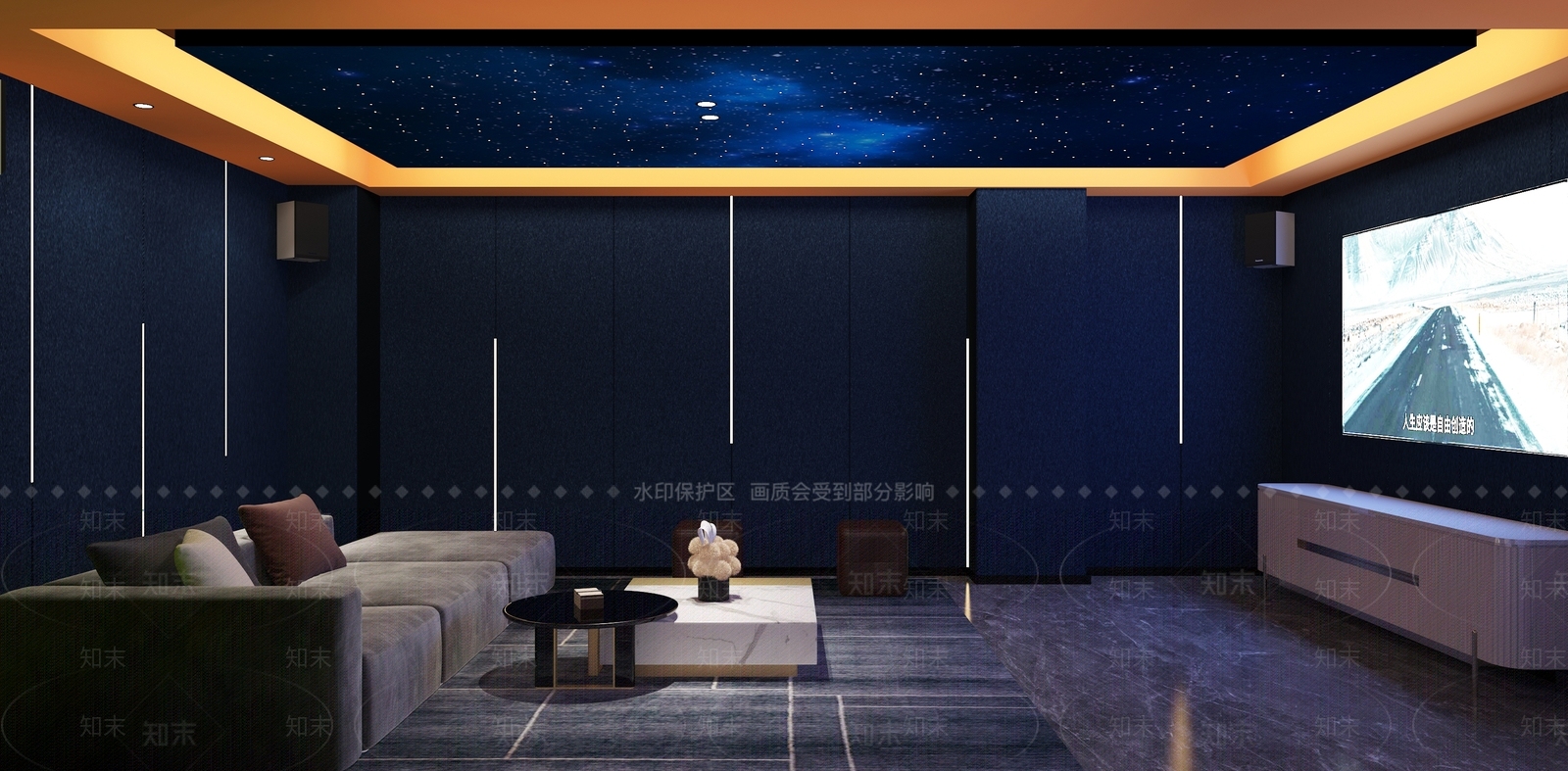 现代影音室3D模型下载【ID:1185811757】