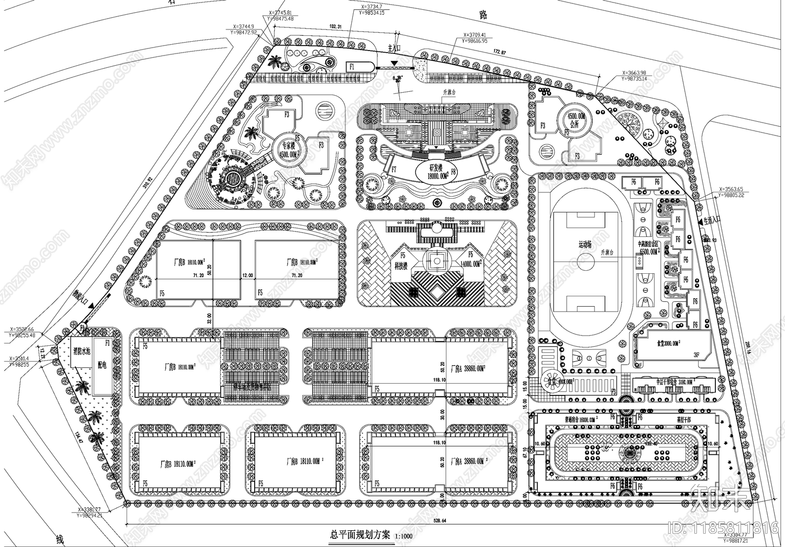 产业园建筑施工图下载【ID:1185811816】