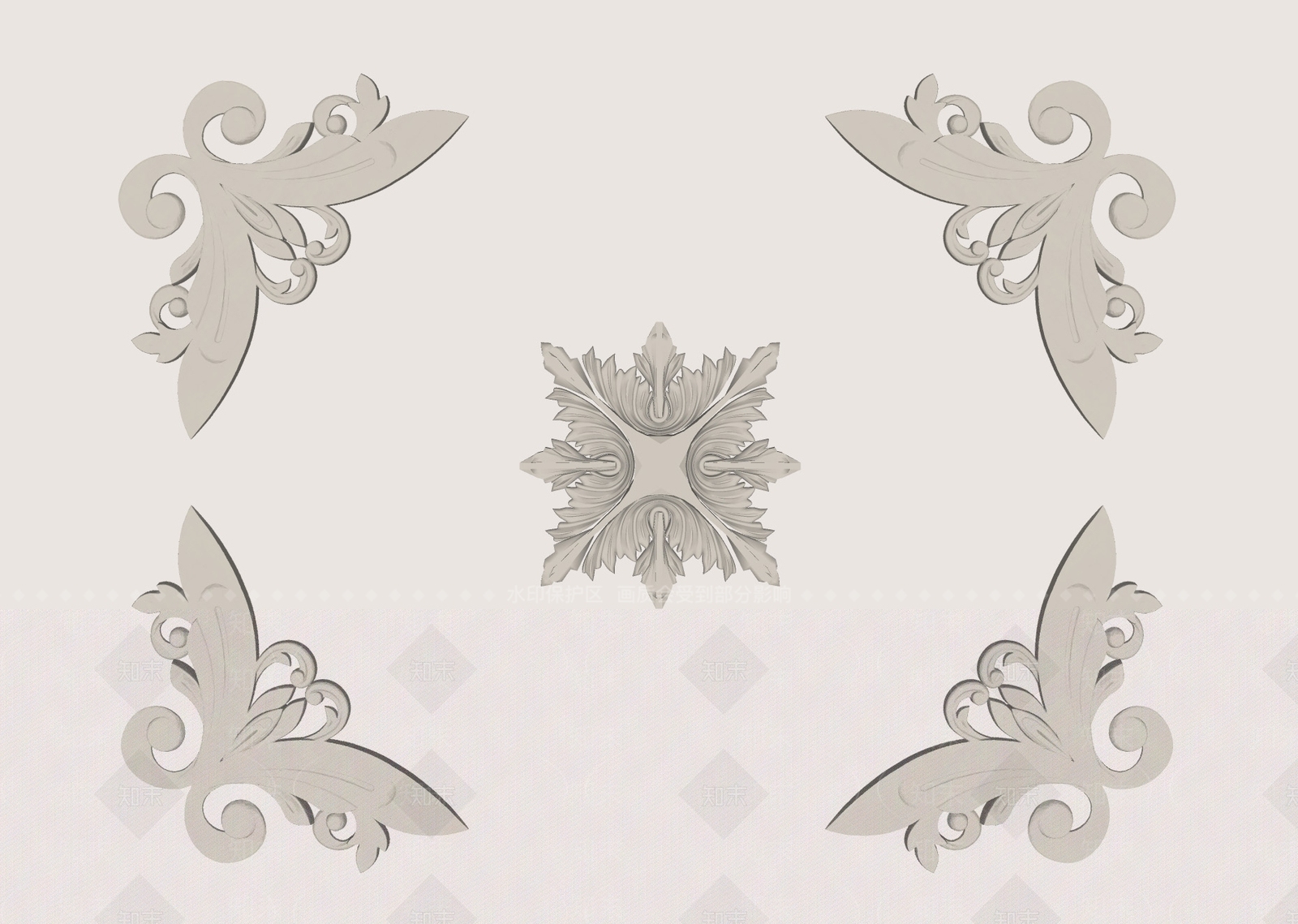 现代欧式雕花SU模型下载【ID:1185814717】