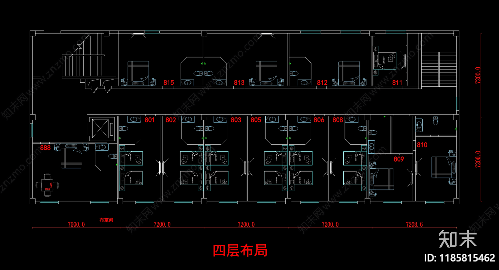 现代极简足浴店cad施工图下载【ID:1185815462】