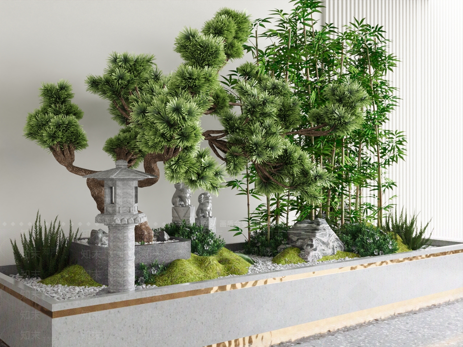 现代室内景观3D模型下载【ID:1185818573】