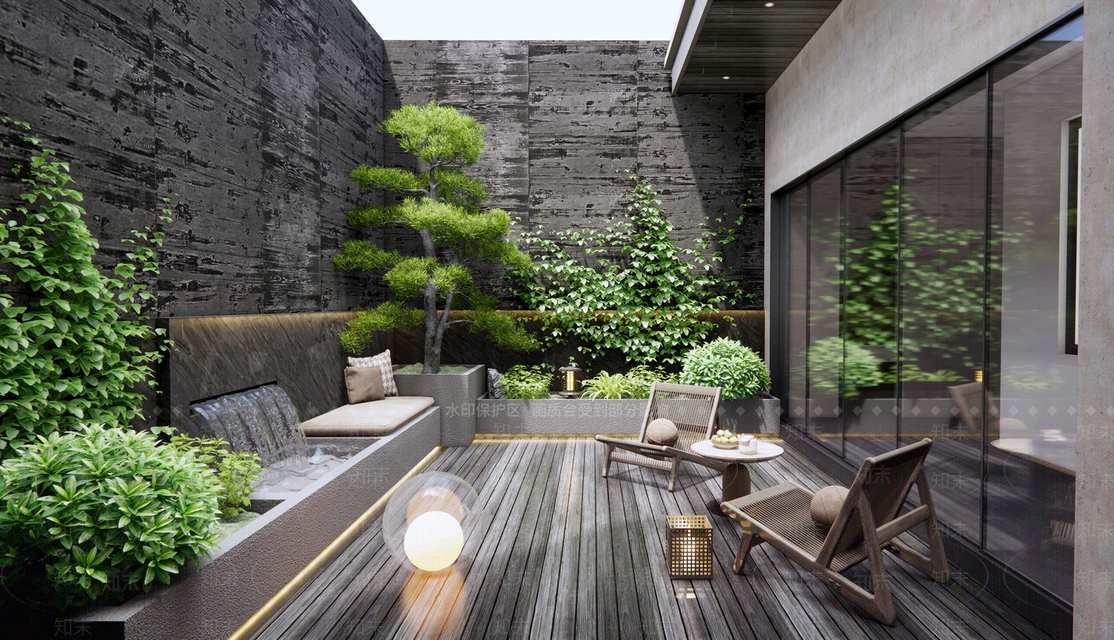 现代庭院3D模型下载【ID:1185821400】