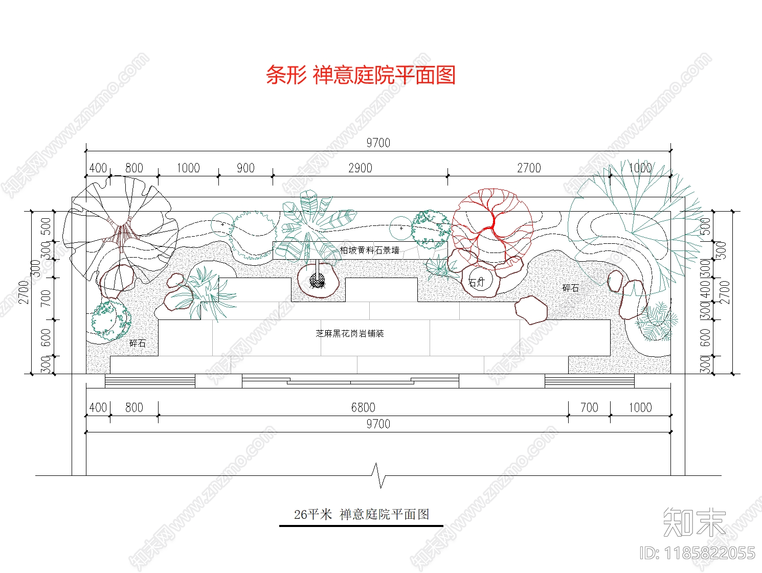 景观平面图cad施工图下载【ID:1185822055】