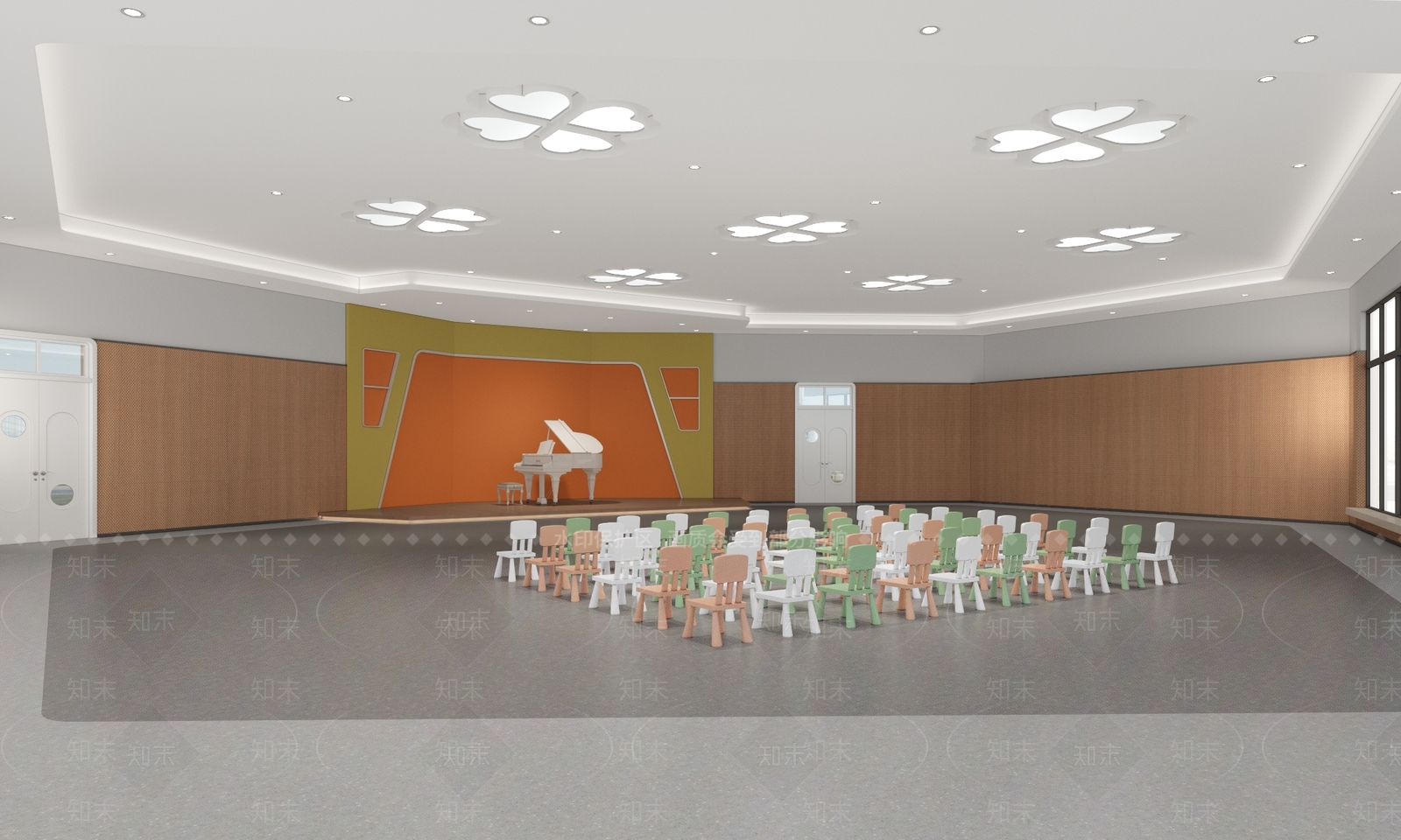 现代教室3D模型下载【ID:1185824946】