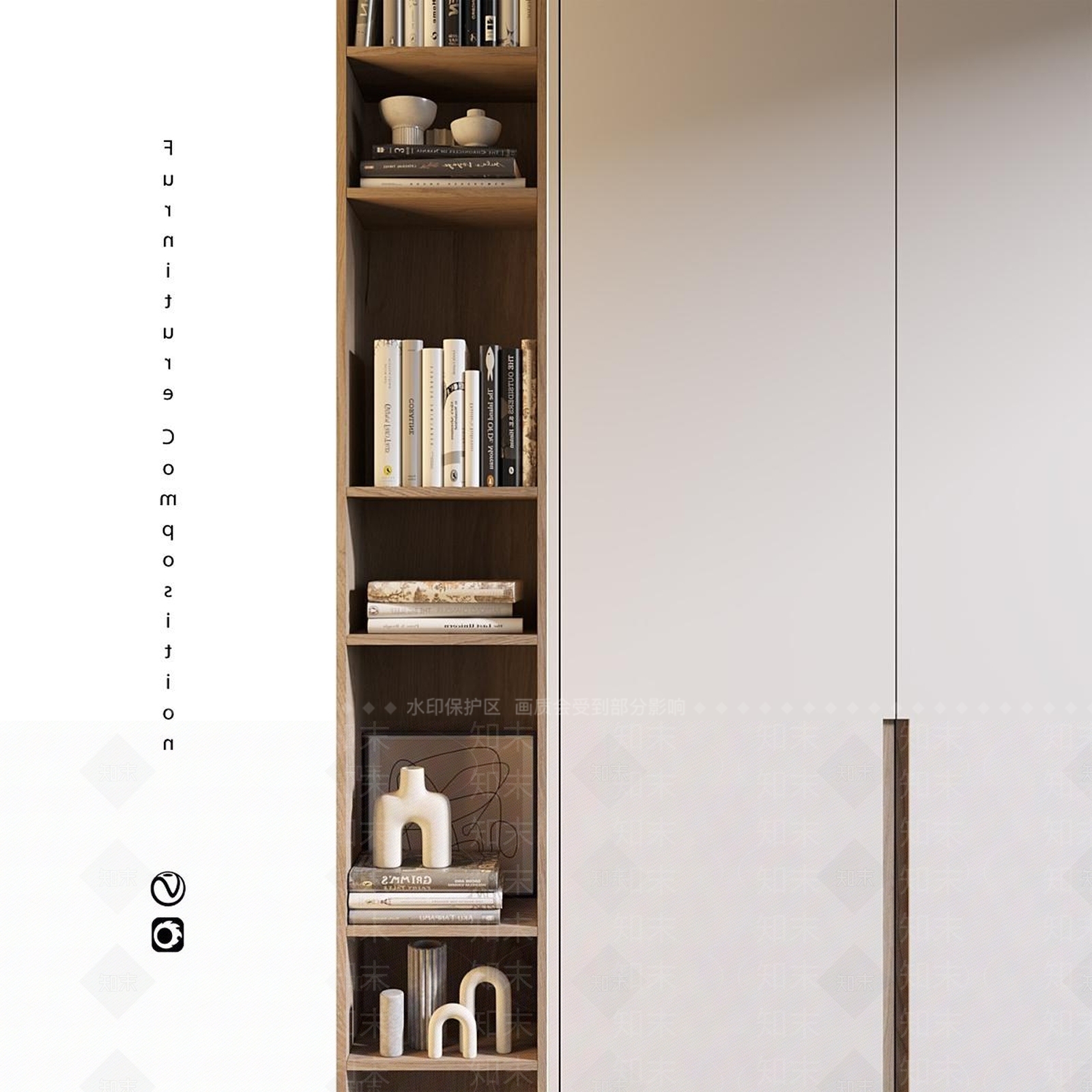 意式北欧衣柜3D模型下载【ID:1185825946】