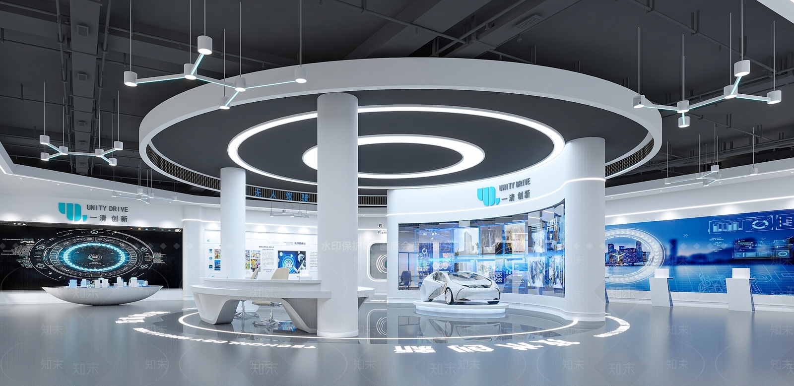 现代车类展厅3D模型下载【ID:1185830730】